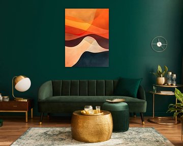 Abstract landscape in dark pastel colours by Roger VDB