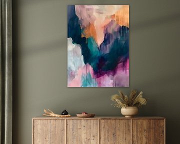 Abstrakte Formen in dunklen Pastellfarben von Roger VDB