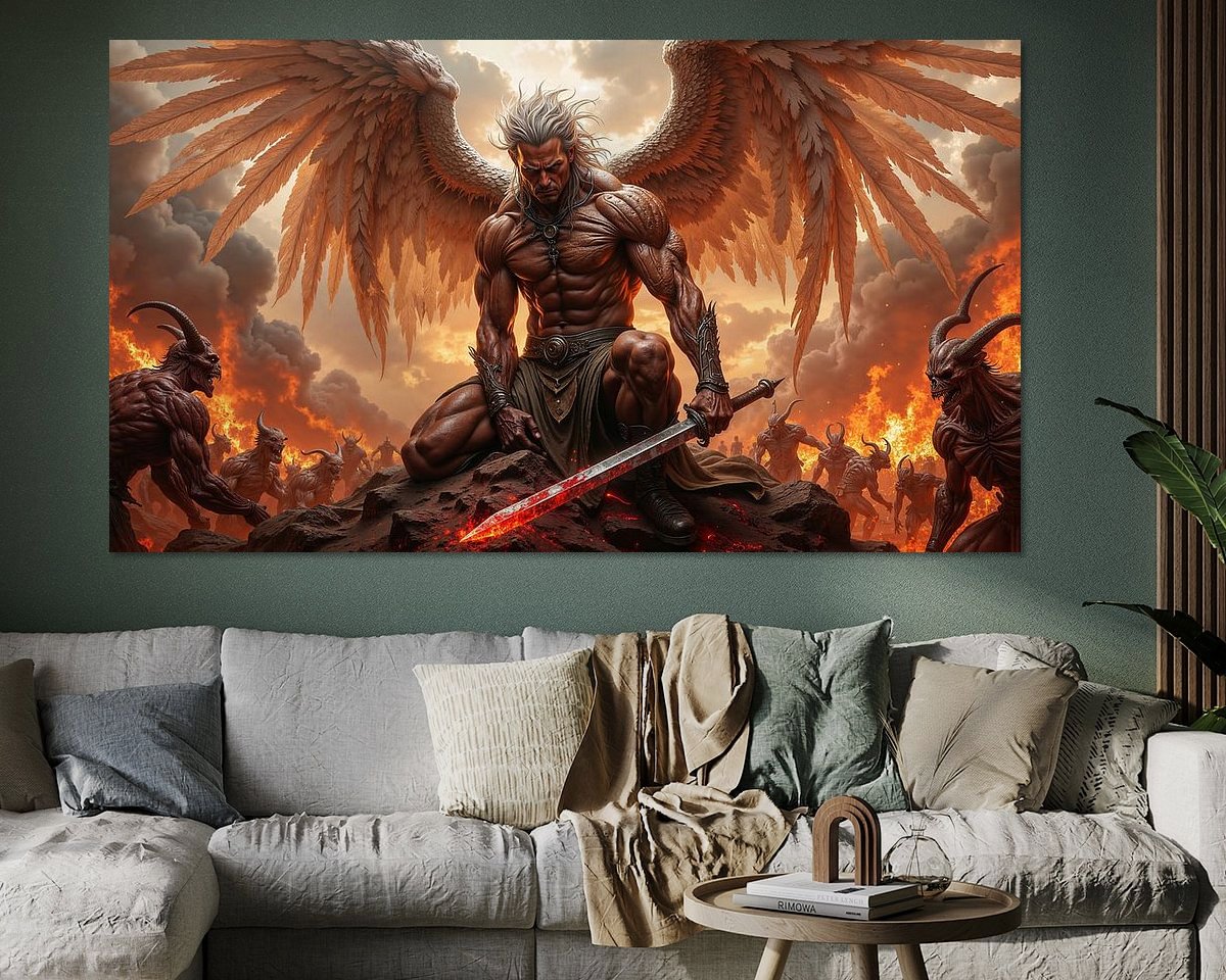 Voorbeeld van het werk in een kamer