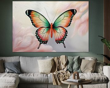 Butterfly with soft pastel wings by Imperial Art House