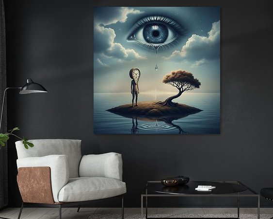 Voorbeeld van het werk in een kamer