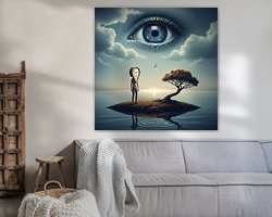 Voorbeeld van het werk in een kamer