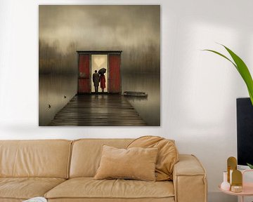 La porte de l'amour sur le lac sur Karina Brouwer