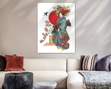 About Geishas in Gardens II by Marja van den Hurk