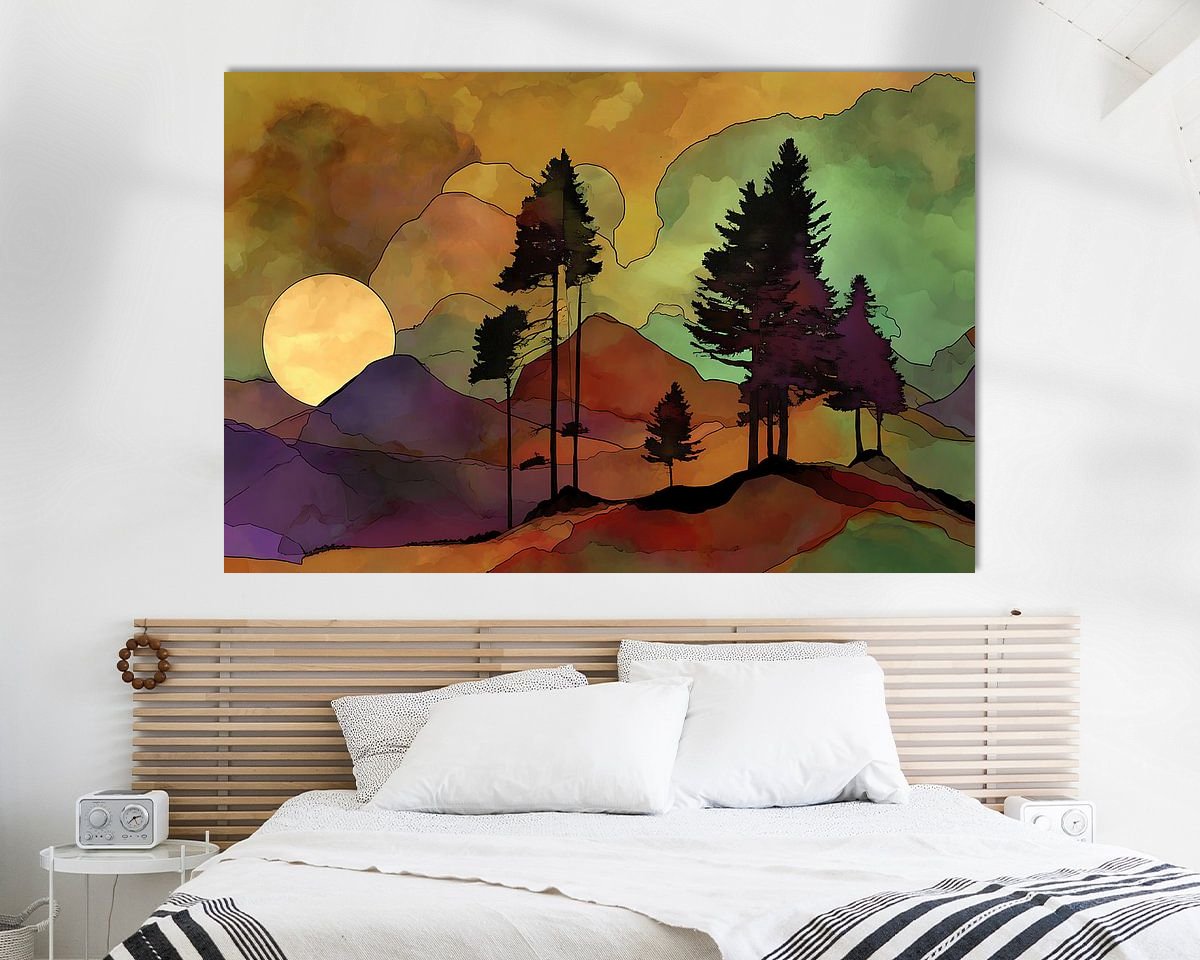 Voorbeeld van het werk in een kamer