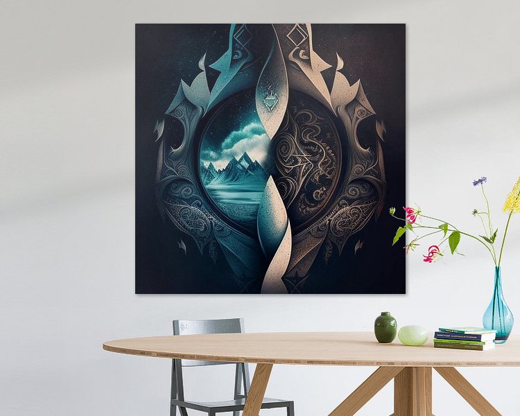Voorbeeld van het werk in een kamer