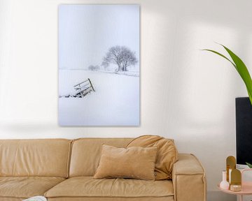 Minimalistische Schneelandschaft - Alblasserwaard von Sugar_bee_photography