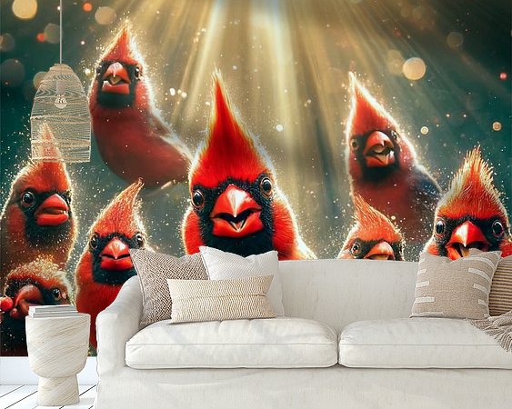 Voorbeeld van het werk in een kamer