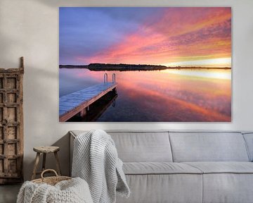 The sky is on fire bover the jetty- Veere, Zeeland by Sugar_bee_photography