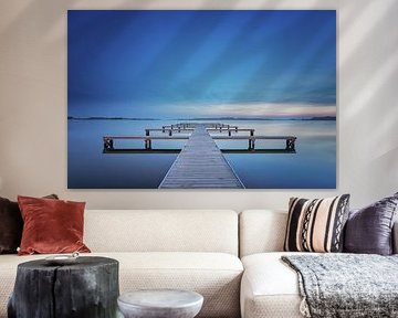 Jetty in the blue hour - Veerse Meer, Zeeland by Sugar_bee_photography