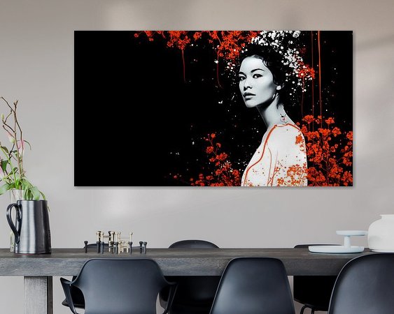 Voorbeeld van het werk in een kamer