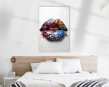 Female lips close-up by MNS Designs