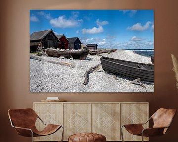 De vissershuisjes van Helgumannens op Faro van Hanneke Luit