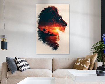 Lion close-up by MNS Designs