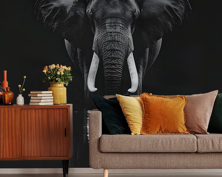 Voorbeeld van het werk in een kamer