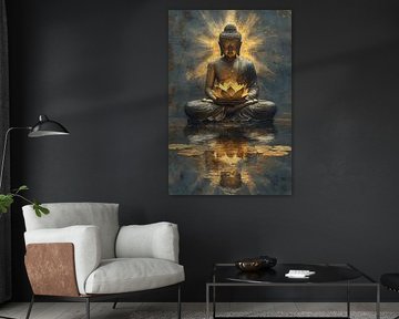 Buddha in lotus position