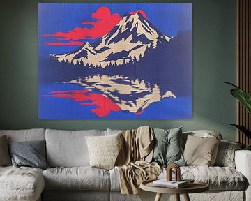 Red Sky over the Mountain by Thea