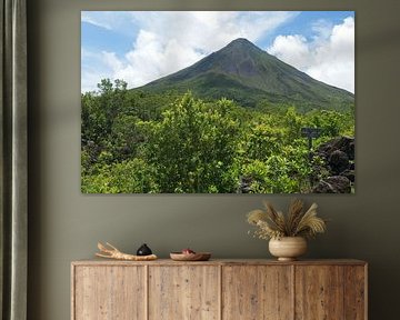 Uitzicht op de Arenal vulkaan bij La Fortuna in Costa Rica