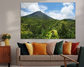 Uitzicht op de Arenal vulkaan bij La Fortuna in Costa Rica