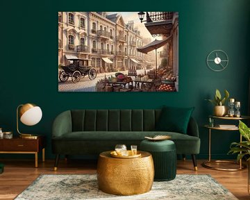 Golden Boulevard - elegante Stadtszene im Stil der Belle Époque von Kleurenrijk