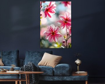 Pink flowers by Linda de Klein