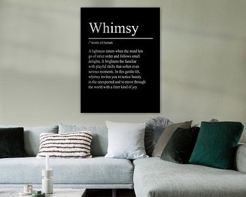 Whimsy Definition - Black by WordsThatInspire