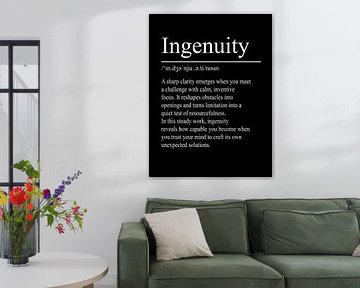 Ingenuity Definition - Black by WordsThatInspire