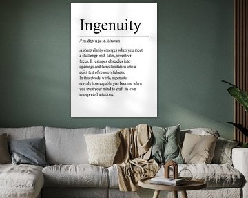 Ingenuity Definition - White by WordsThatInspire
