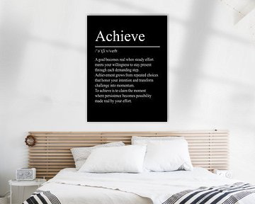 Achieve Definition – Black von WordsThatInspire