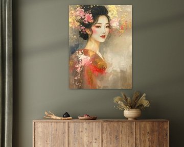 Japanese woman in kimono: Modern Classic Japanese Portraits