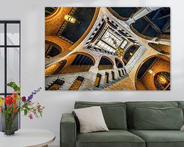 Amsterdam, Stairwell in building of diamond processors' union. by Frans Lemmens