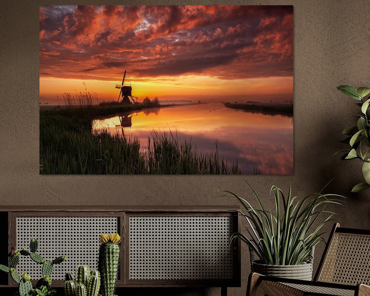 Voorbeeld van het werk in een kamer
