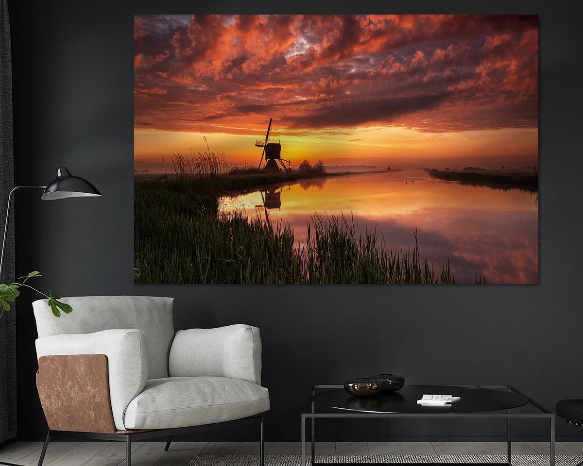 Voorbeeld van het werk in een kamer