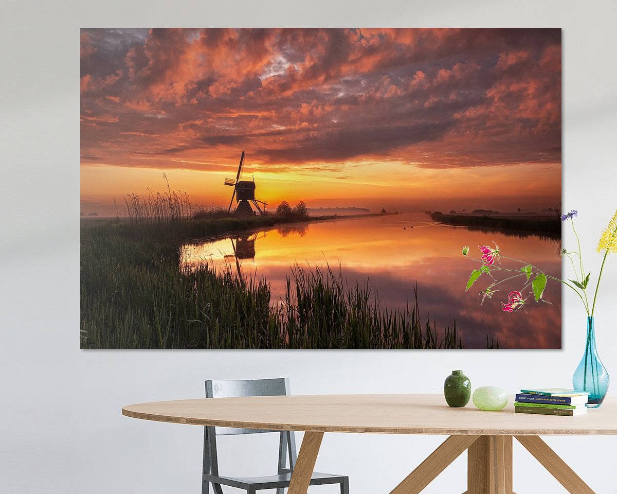 Voorbeeld van het werk in een kamer