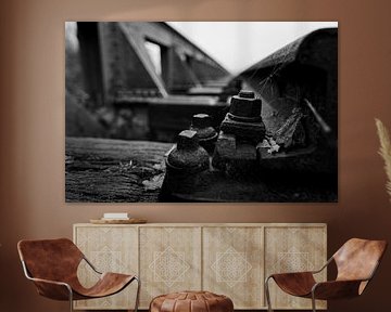 Echo of Iron and Silence Black and White