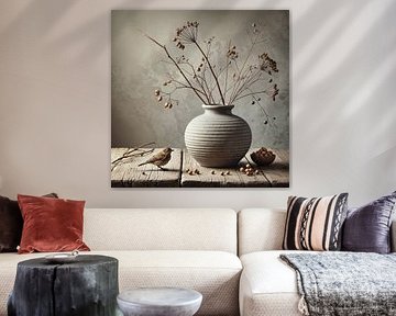 Vie tranquille à la campagne - peinture avec des matériaux naturels sur Kleurenrijk