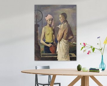 Karl Hofer, Twee vrouwen bij de fontein, 1940