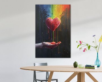 Hand with red heart by MNS Designs