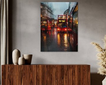 Photo-realistic Piccadilly Circus in the Rain - London at Night