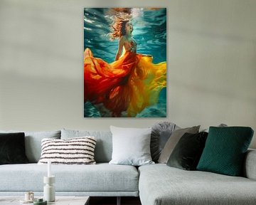 Underwater dance in Yellow and Orange by Roger VDB
