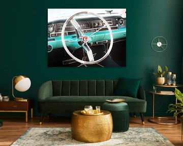 Amerikanischer Oldtimer Sedan Deville 1961 Lenkrad