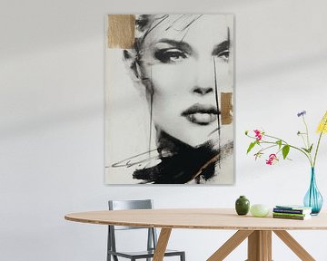 Charcoal Elegance with golden accents