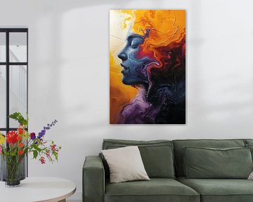 Female face close-up