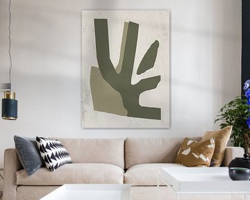 Olive green in shape