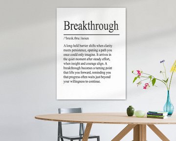 Breakthrough Definition – White von WordsThatInspire