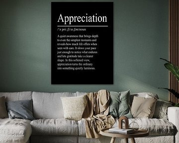Appreciation Definition - Black by WordsThatInspire