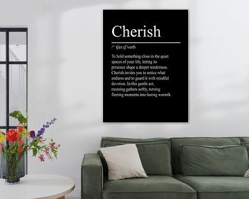 Cherish Definition - Black by WordsThatInspire