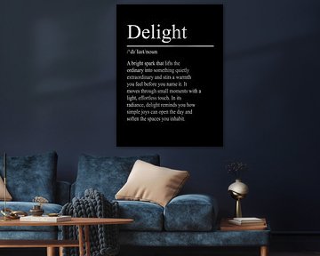 Delight Definition - Black by WordsThatInspire