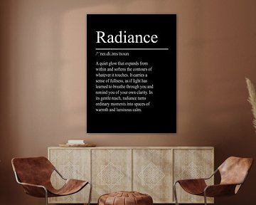 Radiance Definition - Black by WordsThatInspire