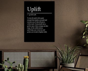 Uplift Definition - Black by WordsThatInspire